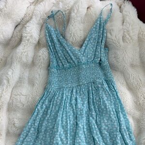 Aeropostale Light Blue Floral Mini Dress
